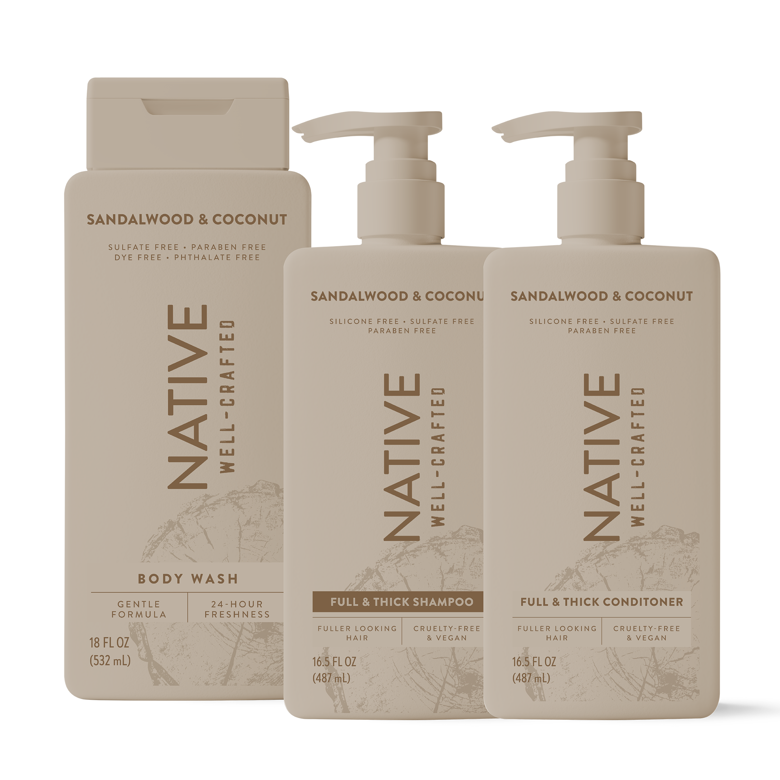 Native Shower Essentials Trio